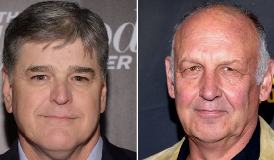 Filmmaker Nick Searcy, right, told Fox News' Sean Hannity that he made 'Capitol Punishment' to tell the whole true story of what happened in Washington, DC on January 6.