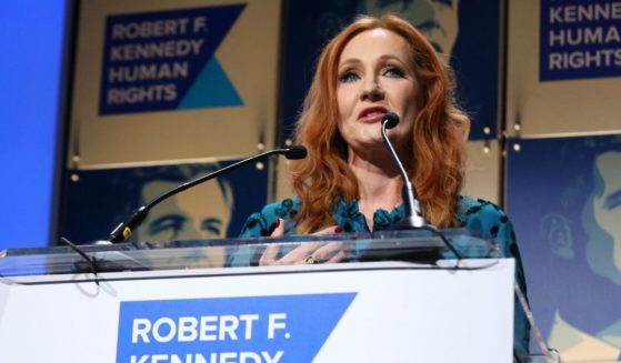 J.K. Rowling accepts an award onstage during the Robert F. Kennedy Human Rights Hosts 2019 Ripple Of Hope Gala & Auction In NYC on Dec. 12, 2019, in New York City.