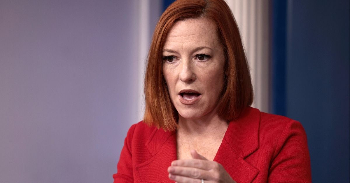 White House press secretary Jen Psaki speaks during a daily news briefing at the James S. Brady Press Briefing Room of the White House in Washington on Thursday.