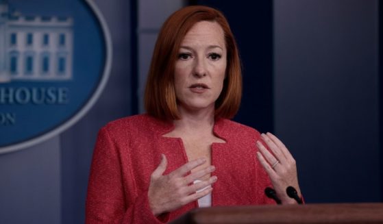White House press secretary Jen Psaki speaks during a daily news briefing at the James S. Brady Press Briefing Room of the White House on Monday in Washington, D.C.