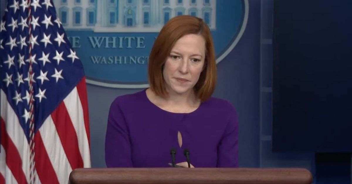 White House press secretary Jen Psaki gives her daily White House briefing on Tuesday from the White House campus in Washington, D.C.
