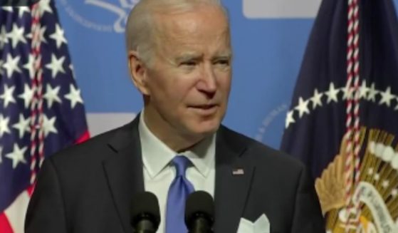 President Joe Biden gives a speech offering an update on the COVID-19 pandemic from the White House on Thursday.