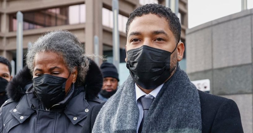Jussie Smollett leaves court on Tuesday in Chicago.