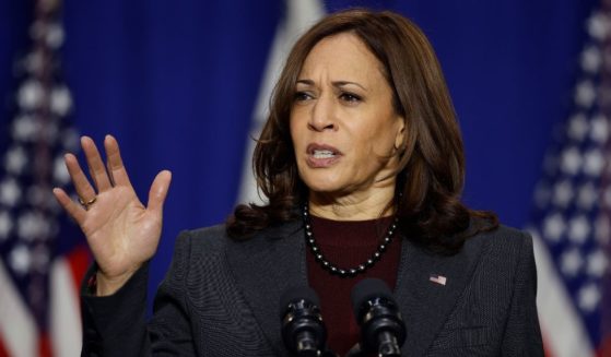 Vice President Kamala Harris delivers remarks at the Prince George’s County Brandywine Maintenance Facility on Monday in Brandywine, Maryland.