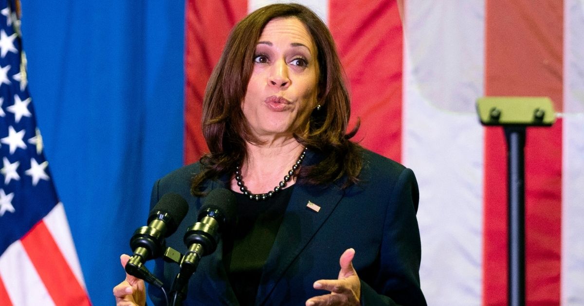 Vice President Kamala Harris gives a speech about infrastructure and union jobs to the AFL-CIO in Washington, D.C., on Thursday.
