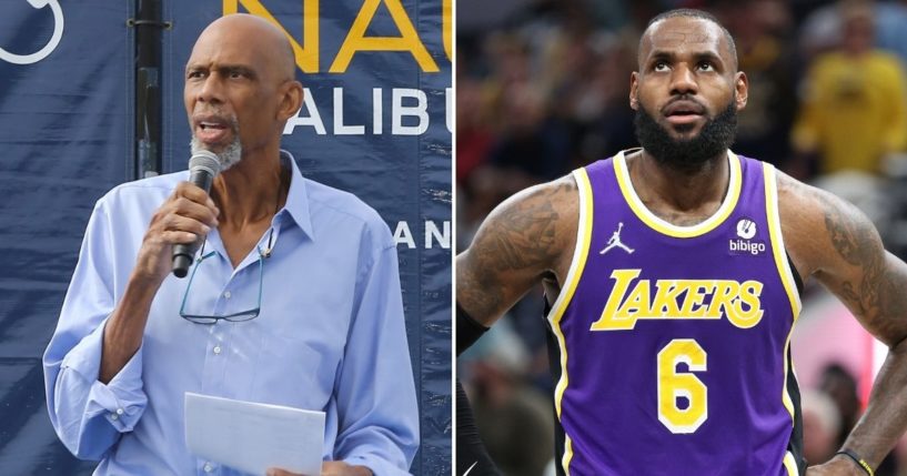 NBA legend Kareem Abdul-Jabbar, left, called out Lakers star Lebron James for his "childish antics" on the court.