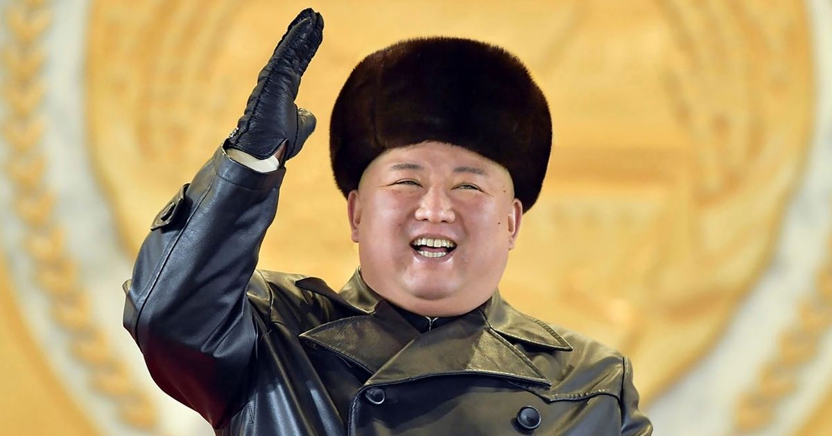 North Korean dictator Kim Jong Un waves during a military parade in Pyongyang on Jan. 14.