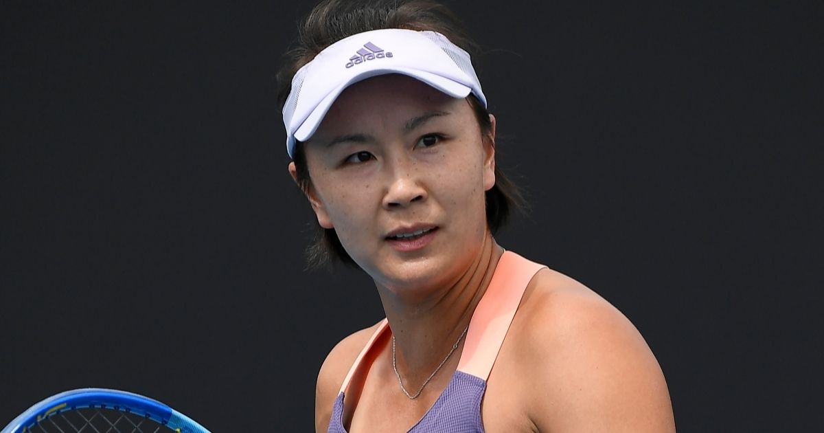 Chinese tennis star Peng Shuai completes her first round singles match at the Australian Open in Melbourne, Australia, on Jan. 21, 2020.