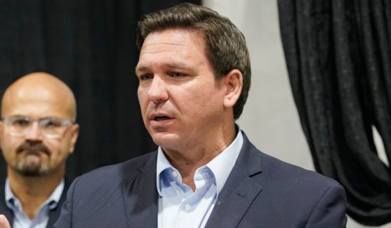 Florida's Republican Gov. Ron DeSantis gives a speech at the opening of a monoclonal antibody site in Pembroke Pines on Aug. 18.