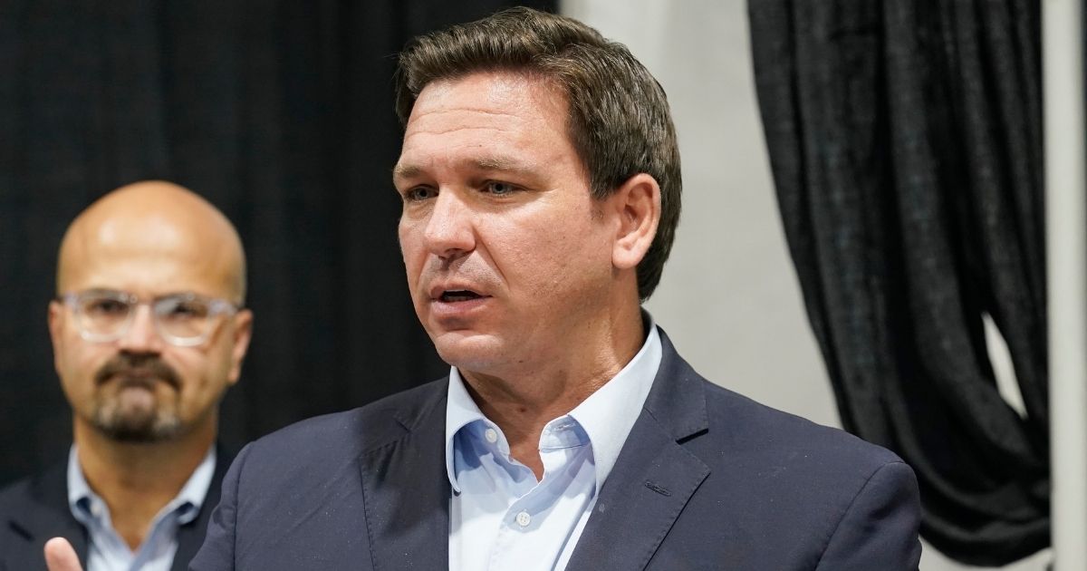 Florida's Republican Gov. Ron DeSantis gives a speech at the opening of a monoclonal antibody site in Pembroke Pines on Aug. 18.
