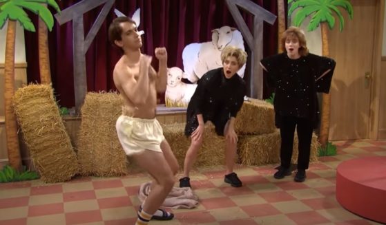 The actor portraying baby Jesus in a Nativity scene "twerks" in a skit on NBC's "Saturday Night Live."