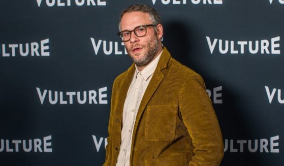 Seth Rogen poses at the Hollywood Roosevelt Hotel in Hollywood, California, on Nov. 14.