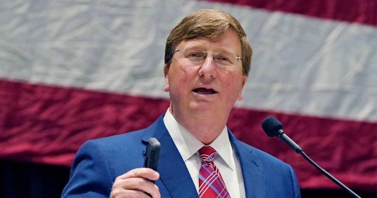GOP Gov. Tate Reeves of Mississippi speaks to business leaders at the Mississippi Economic Council's annual "Hobnob Mississippi" in Jackson on Oct. 28.