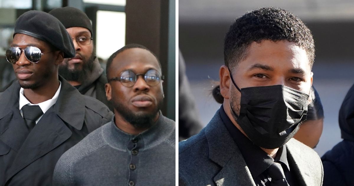 In left photo, brothers Abimbola and Olabinjo Osundairo are key figures in the trial of former "Empire" actor Jussie Smollett, right.