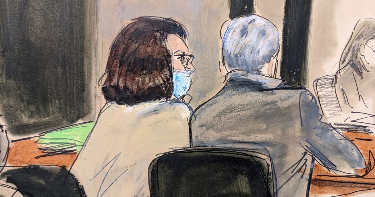 Defendant Ghislain Maxwell is pictured in a Nov. 30 courtroom sketch with lead defense attorney Bobbi Sternheim.