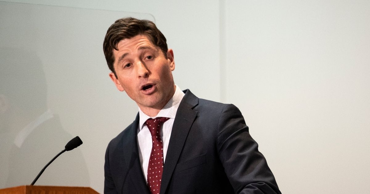 Minneapolis Mayor Jacob Frey, pictured at an April news conference.
