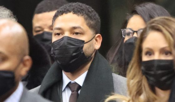 Former "Empire" actor Jussie Smollett is pictured arrrving at the Leighton Criminal Courts Building in Chicago on Dec. 9 to hear the verdict in his trial.