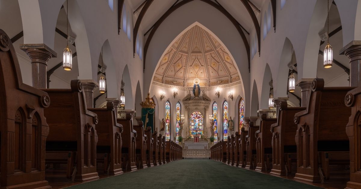 The interior of a church in Fort Worth, Texas, is shown in this stock photo. In the Texas city of Magnolia, three churches have settled a lawsuit with the city over water rates.