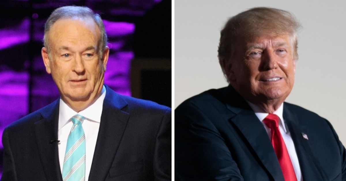 Commentator Bill O'Reilly, left; former President Donald Trump, right.