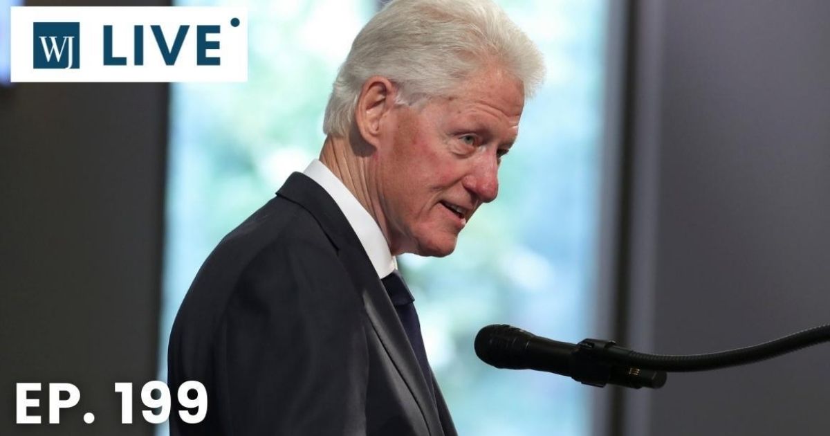 Former U.S. President Bill Clinton speaks during a funeral service at Ebenezer Baptist Church on July 30, 2020, in Atlanta.