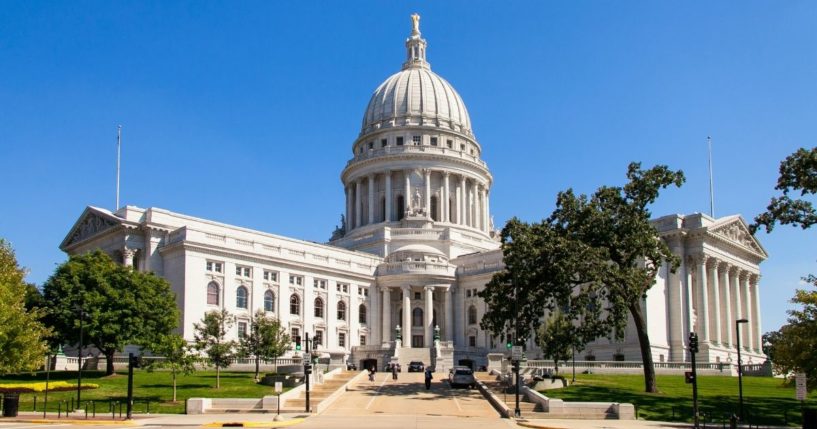 The state Capitol is pictured in Madison, Wisconsin.