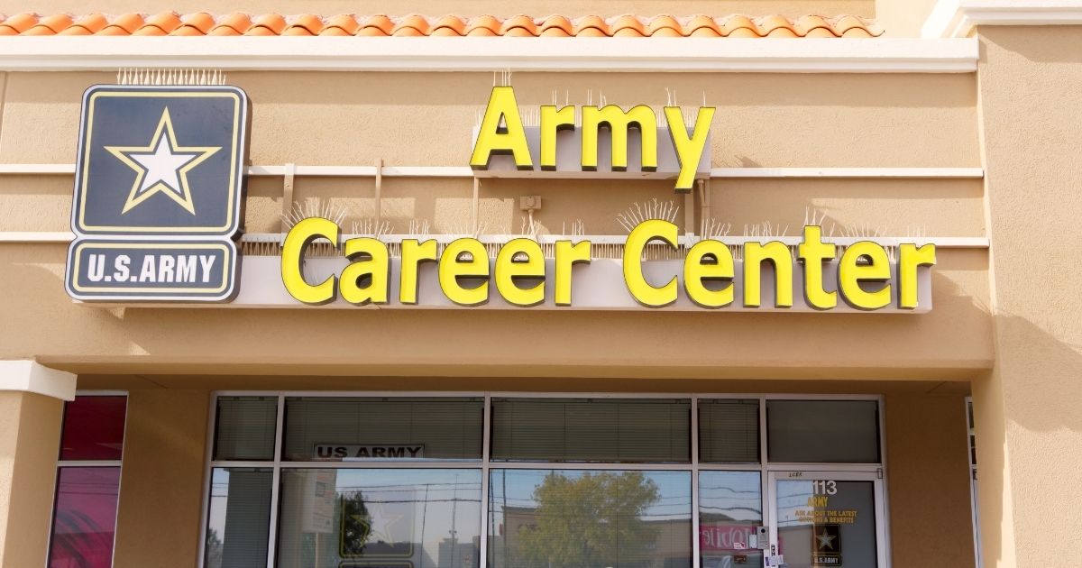 A U.S. Army Career Center is seen in a strip mall in El Paso, Texas, in November 2019.