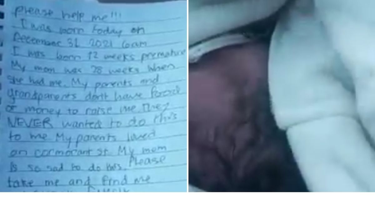 A resident of Fairbanks, Alaska, found a tiny newborn baby in a cardboard box in freezing weather Dec. 31. The box also included some blankets and a letter pleading for someone to help the child find a loving family.