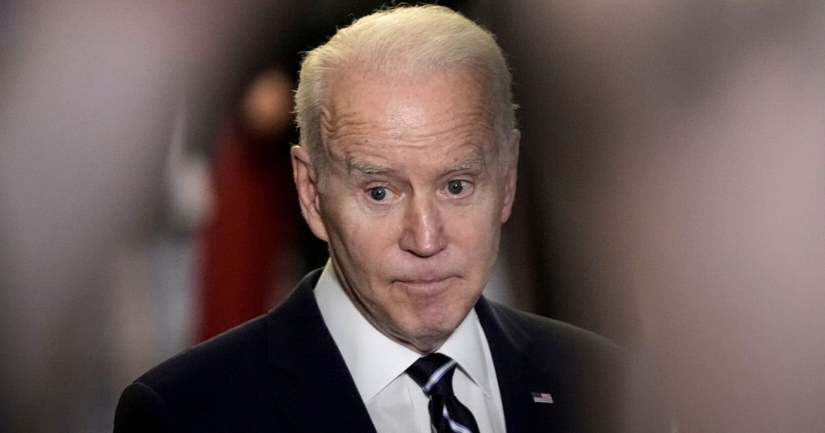 President Joe Biden speaks to reporters after failing to persuade holdout Senate Democrats to abandon the filibuster during a meeting Thursday in the Russell Senate Office Building on Capitol Hill in Washington.