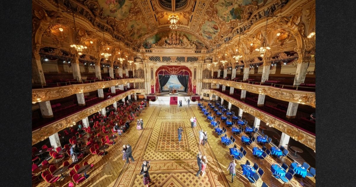 Dancers take to the restored Blackpool Tower Ballroom dance floor Jan. 25 after major restoration work on the famous sprung wooden floor in Blackpool, England. Over 100 layers of lacquer were removed by specialists to reveal the beauty of 30,602 individual blocks of oak, mahogany and walnut, which were then re-lacquered and sealed.