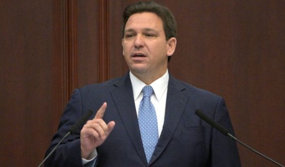 Florida's GOP Gov. Ron DeSantis speaks at a joint session of the Florida legislature on Tuesday in Tallahassee, Florida.