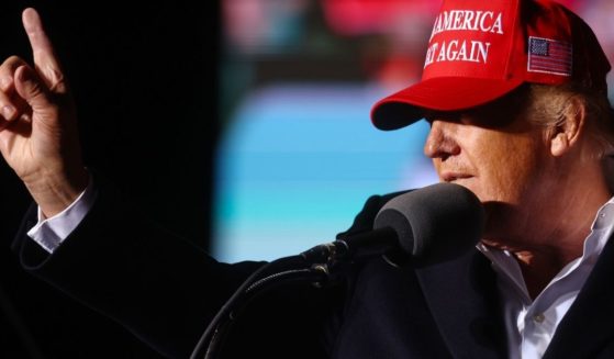 Former President Donald Trump speaks at a rally on Saturday in Florence, Arizona.