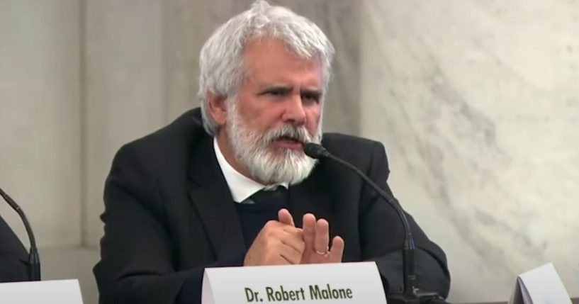 Dr. Robert Malone spoke at a panel discussion Monday in Washington, D.C., hosted by Wisconsin's Republican Sen. Ron Johnson. Malone warned that universal COVID vaccination could have the opposite of the desired effect, forcing the evolution of a more dangerous virus.