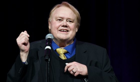 Comedian and actor Louie Anderson speaks during a celebration of life honoring Marty Allen at the Rampart Casino at The Resort at Summerlin on March 23, 2018, in Las Vegas, Nevada.