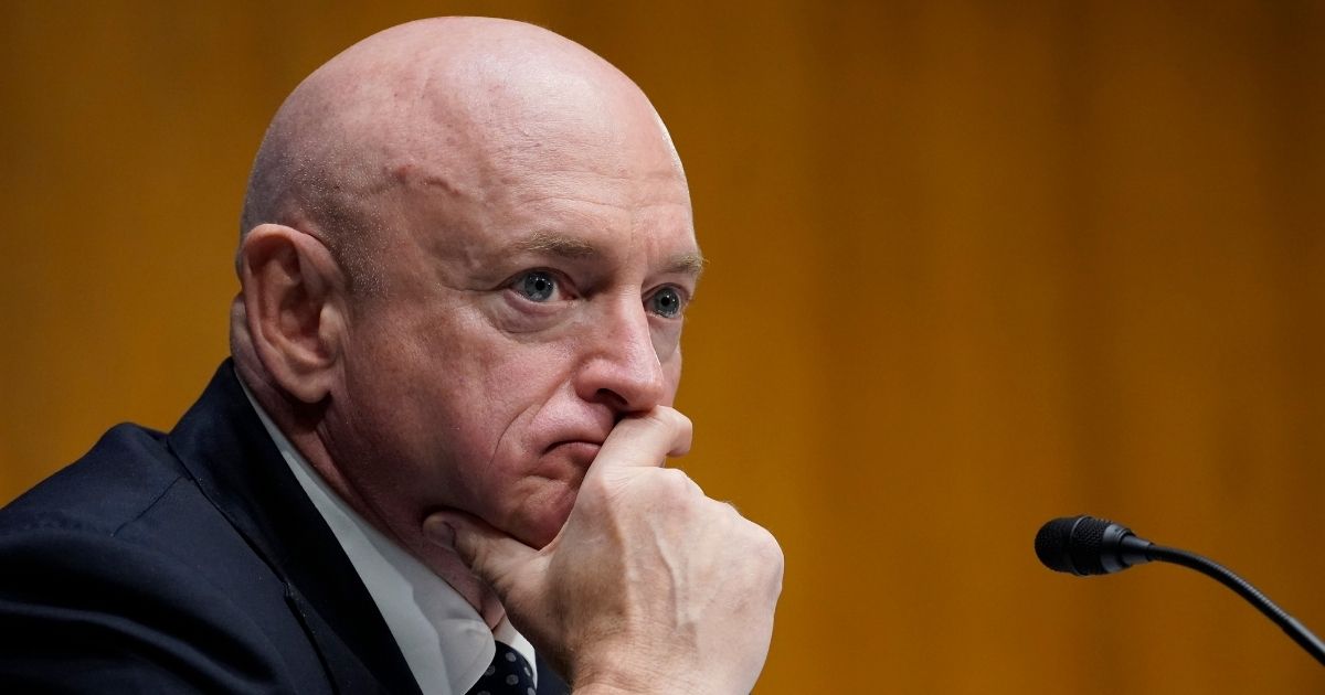 Democratic Sen. Mark Kelly of Arizona attends a Senate Energy and Natural resources Committee hearing on Capitol Hill in Washington, D.C., on March 11, 2021.
