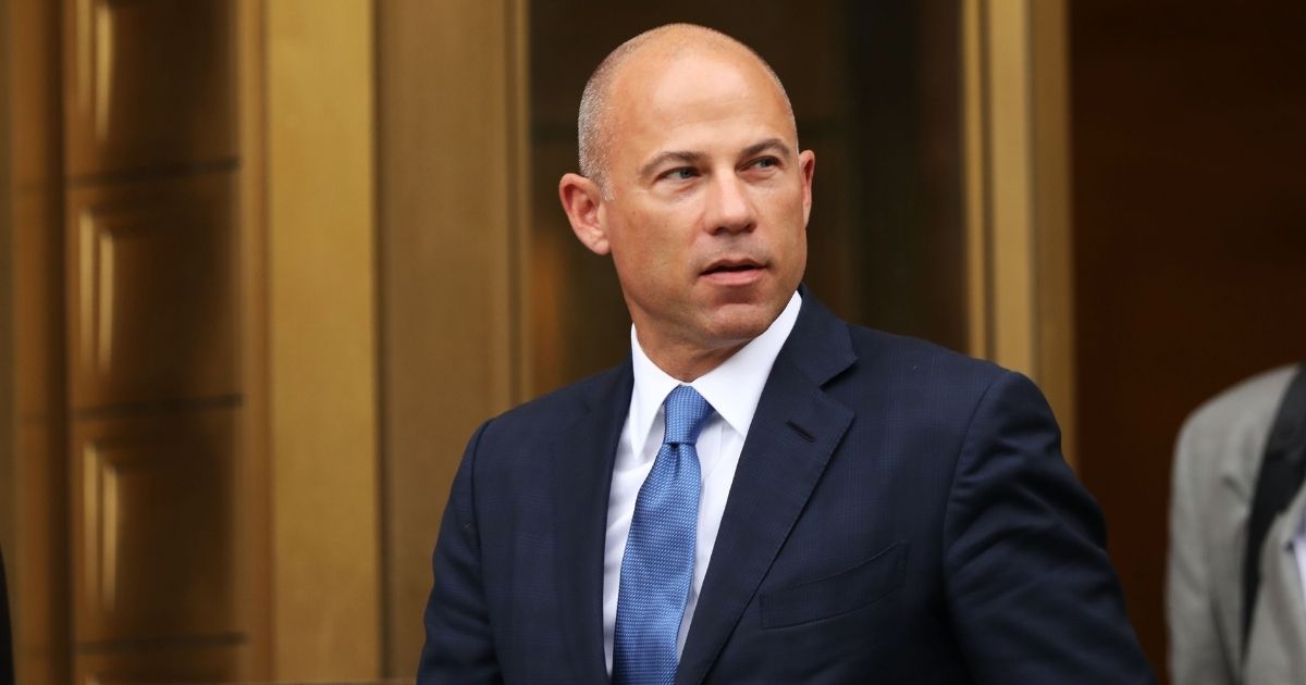 Celebrity attorney Michael Avenatti walks out of a New York court house after a hearing in a case where he is accused of stealing $300,000 from a former client, adult-film actress Stormy Daniels on July 23, 2019, in New York City.