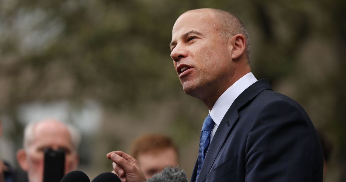 Michael Avenatti speaks to the media outside a courthouse on July 23, 2019, in New York City.