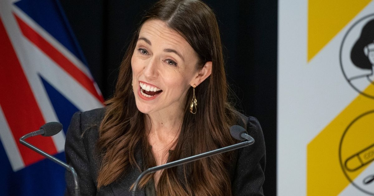 New Zealand Prime Minister Jacinda Ardern holds a Cabinet press conference at Parliament in Wellington, New Zealand, on Nov. 22, 2021. (Mark Mitchell - Pool / AP)