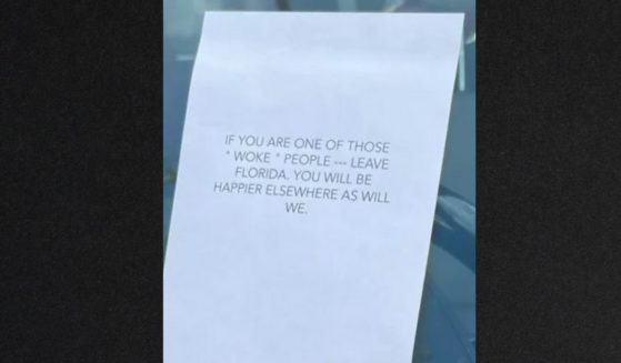 Some out-of-state motorists in Palm Beach, Florida, were dismayed to find notes on their windshield advising them to leave rather than import any 'woke' notions.