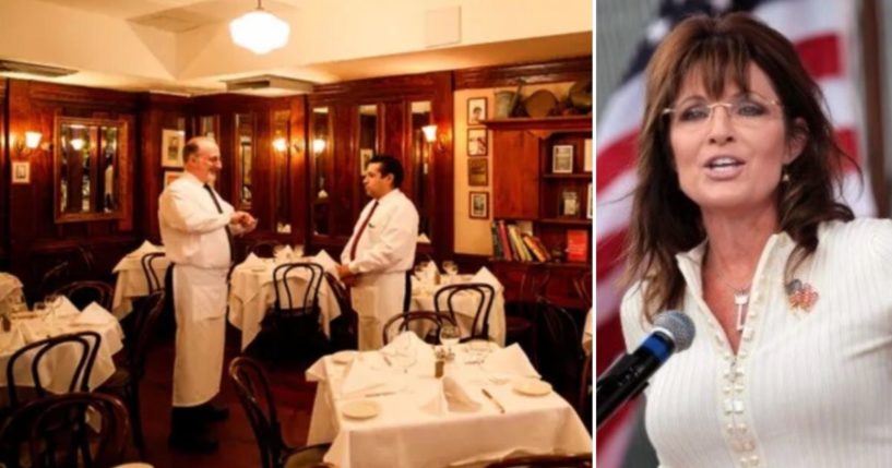 Former Alaska Gov. Sarah Palin dined at Elio's, a well-known New York restaurant, two days before testing positive for COVID. Now liberal leftists are calling for the restaurant to be punished for violating the city's vaccination passport requirement.