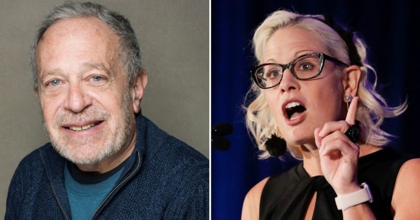 Former Secretary of Labor Robert Reich, left, has drawn harsh criticism and backlash for comments he made regarding Arizona Democratic Sen. Krysten Sinema, right, after she refused to vote with Democrats to end the filibuster.