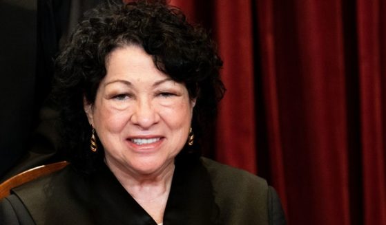 Supreme Court Associate Justice Sonia Sotomayor is seen in a file photo taken in April. Sotomayor is refusing to attend sessions in person because one other fully-vaccinated justice is refusing to wear a mask.