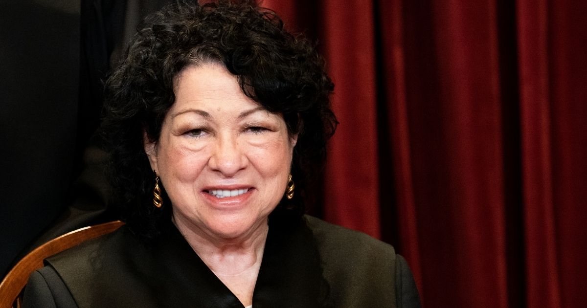 Supreme Court Associate Justice Sonia Sotomayor is seen in a file photo taken in April. Sotomayor is refusing to attend sessions in person because one other fully-vaccinated justice is refusing to wear a mask.