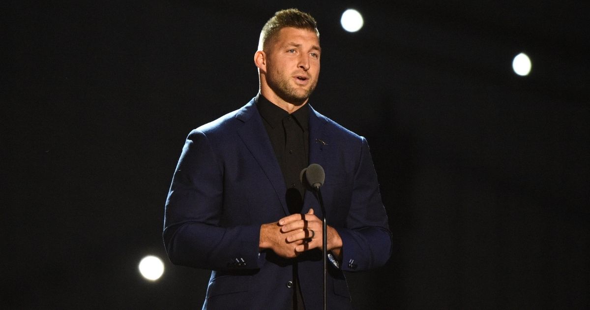 Tim Tebow speaks onstage during the 2021 ESPY Awards on July 10, 2021, in New York City.