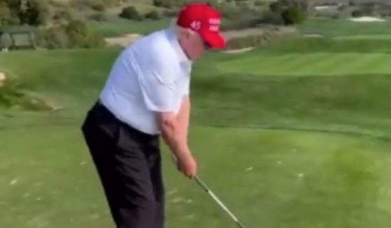 Former President Donald Trump played a round of golf on Tuesday, and his remarks on the course may indicate his intentions for the 2024 election.