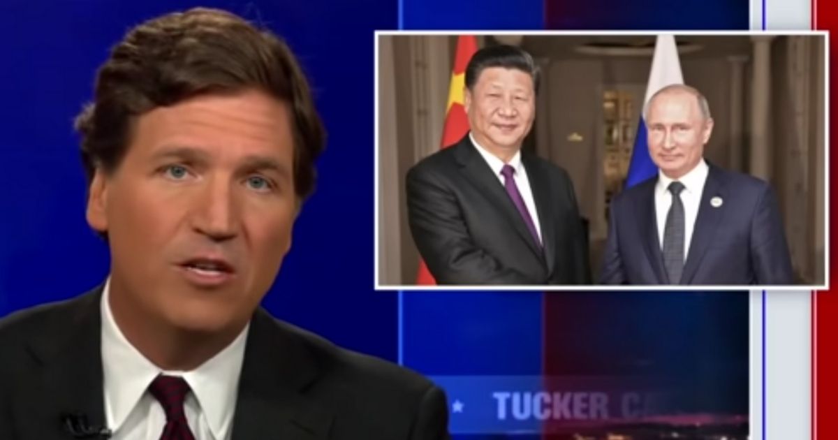 Tucker Carlson said on Fox News that the only party that stands to gain in the conflict over Ukraine is China, and the current US actions are driving China and Russia closer together.