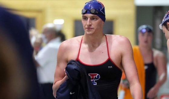 The swimmer known as Lia Thomas of the Pennsylvania Quakers women's swim team.