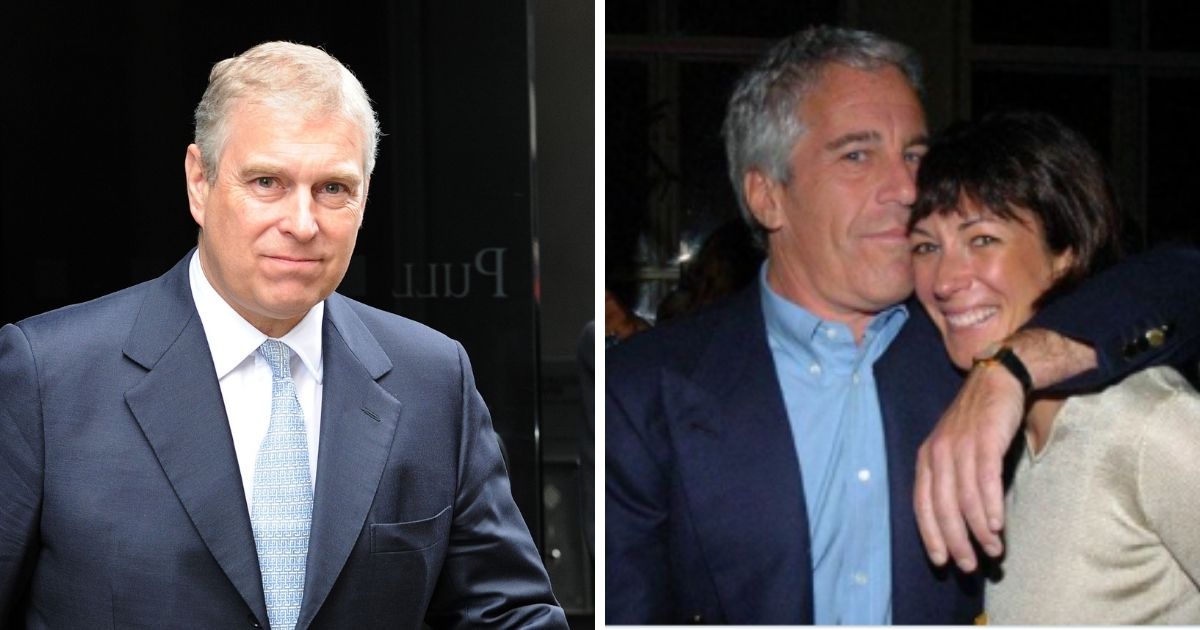 Britain's Prince Andrew, left; the late sex offender Jeffrey Epstein and his accomplice Ghislane Maxwell, together, right.