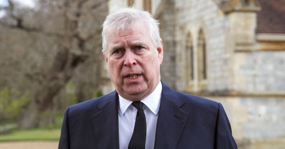 Britain's Prince Andrew speaks during a television interview at the Royal Chapel of All Saints at Royal Lodge, Windsor, on April 11, 2021. The prince has denied the sexual abuse allegations of Virginia Giuffre.
