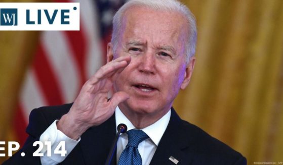 President Joe Biden speaks in the East Room of the White House in Washington on Monday.