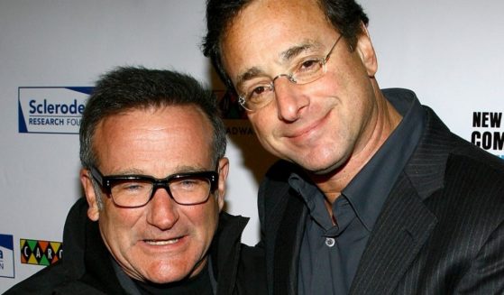 Robin Williams and Bob Saget get together during the New York Comedy Festival at Carolines on Broadway in New York City on Oct. 6, 2007.